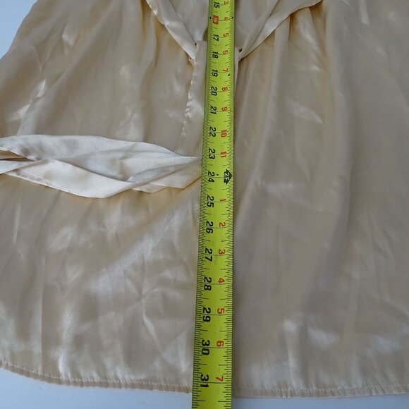 Tramp Tan Puff Sleeve Dress Women Size M Above Knee Ties at Waist - Picture 7 of 8